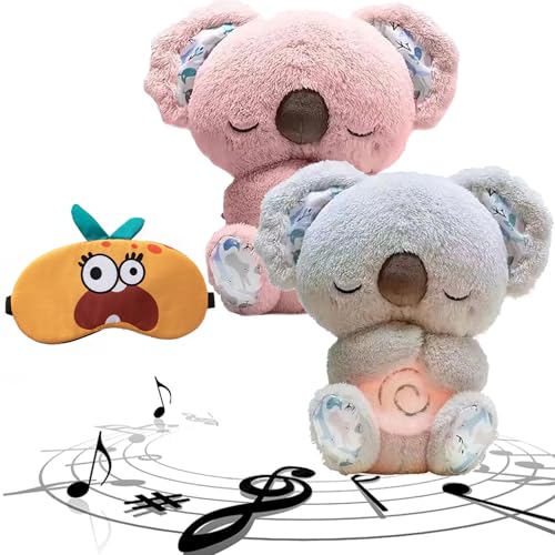 Gienslru Breathing Stuffed Animal, Mush Plushies for Anxiety and Sleep, Evora Anxiety Relief Koala, Breathing Mush Plushies, Stitch Breathing Buddy for Anxiety, Portable Plush Evora Toy (2 Pcs A) von Gienslru