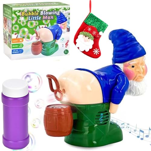 Gienslru Farting Santa Bubble Blower, Funny Santa Claus Bubble Modeling of The Fart Fart, Santa Claus Bubble Butt Machine, Bubble Blowing Santa for Xmas Activity, for Outdoor & Indoor (Blue) von Gienslru