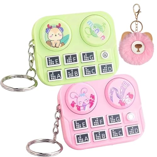 Mini Animal DJ Keychain, Mini Animal DJ Keychain Children's Toy, Mini Adorable Animal DJ Keychain, 2024 New Bag Claw Machine Small Gift Play Toy Keychain, DJ Gifts for Friends (2pcs-D) von Gienslru