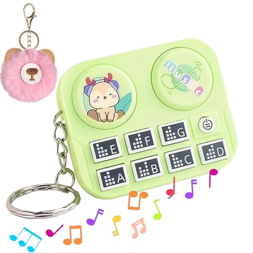 Mini Animal DJ Keychain, Mini Animal DJ Keychain Children's Toy, Mini Adorable Animal DJ Keychain, 2024 New Bag Claw Machine Small Gift Play Toy Keychain, DJ Gifts for Friends (Green) von Gienslru