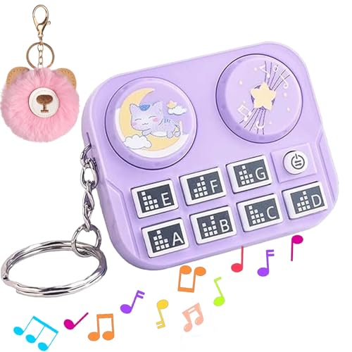 Mini Animal DJ Keychain, Mini Animal DJ Keychain Children's Toy, Mini Adorable Animal DJ Keychain, 2024 New Bag Claw Machine Small Gift Play Toy Keychain, DJ Gifts for Friends (Purple) von Gienslru