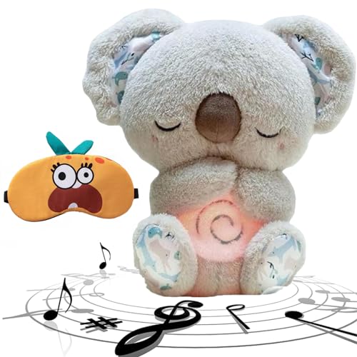 The Relief Koala, Anxiety Relief Koala, Breathing Mush Plushies, Relief Koala Bear for Anxiety, Mush Plushies for Anxiety and Sleep, with Music, Lights, and Adjustable Rhythmic Breathin (1 Pcs Grey) von Gienslru