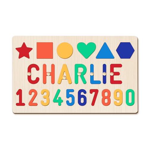 GifXify Personalisierte Holzpuzzle mit Name - Personalisierte Geschenke Baby - Montessori Spielzeug ab 1 Jahr, 2 Jahre - Steckpuzzle Holz mit Namen - Motorikspielzeug Kinder ab 1 Jahren (Number-Shape) GifXify Personalisierte Holzpuzzle mit Name - Personalisierte Geschenke Baby - Montessori Spielzeug ab 1 Jahr, 2 Jahre - Steckpuzzle Holz mit Namen - Motorikspielzeug Kinder ab 1 Jahren (Number-Shape) von GifXify