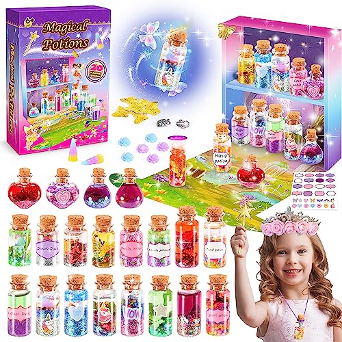 Gifitizi Kreatives Geschenke für Mädchen, Bastelset Mädchen Zaubertränke Mixies Bastelset Kinder ab 6 Jahre, Basteln Mädchen 7 8 9 10 Jahre, Mädchen Spielzeug ab 5-11 Jahre, Potion Magic Tränke von Gifitizi