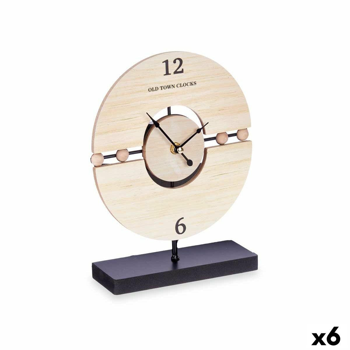 Bordur Bälle Schwarz Metall Holz MDF 20,5 x 26,5 x 7 cm (6 Stück) von Gift Decor