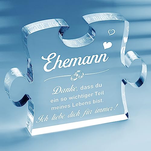 Giftasy Geschenk für Ehemann - Acryl Puzzle, Sinnvolle Geschenke für Männer, Geschenk Ehemann Geburtstag, Hochzeitstag Geschenke für Männer, Ich Liebe Dich Geschenke, Partner Geschenke für ihn von Giftasy