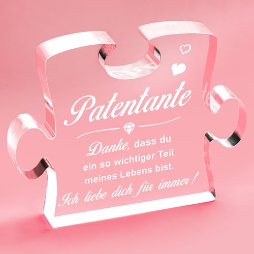 Giftasy Patentante Geschenk - Acryl Puzzle, Patin Geschenk, Beste Patentante Geschenk von Giftasy