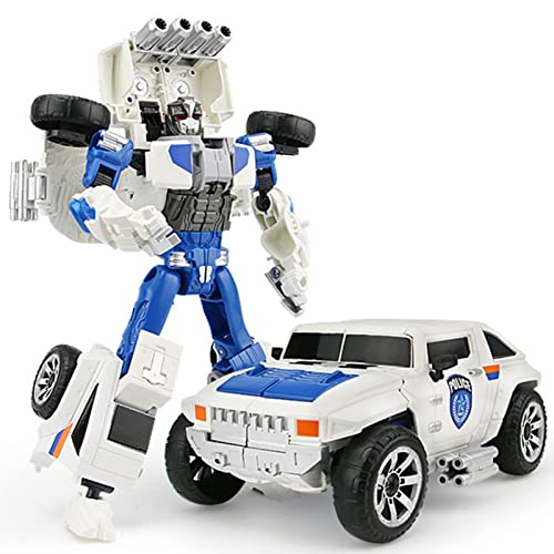 Giftik City Cop Hubschrauber Fahrzeug Super Auto Motorrad Transformer Roboter Spielzeug Boot Flugzeug Sport Auto Roboter Deformation Figur Spielzeug von Giftik