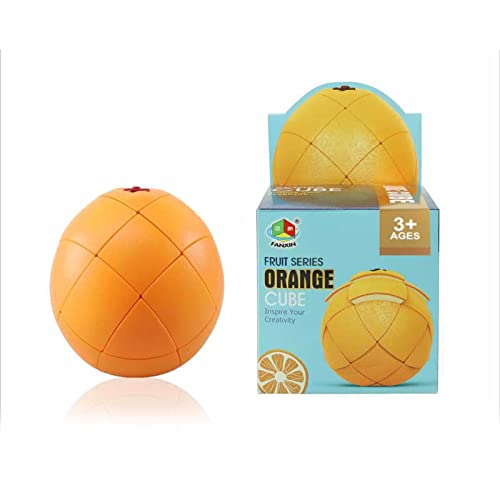 Giftik Fruchtpuzzle Speed Cube Spielzeug, Zitronenbanane Birne Pfirsich Orange Form Fidget Stress Relief Spielzeug (Orange (1 Stück)) von Giftik