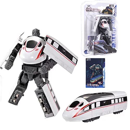 Giftik Train Transforming Robot Toys, Retro Train High-Speed Rail Deformation Robot Action Figure Toys for Adult Children Boys Girls (White) von Giftik