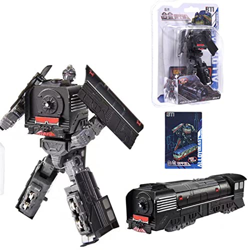 Giftik Train Transforming Robot Toys, Retro Train High-Speed Rail Deformation Robot Action Figure Toys for Adult Children Boys Girls (Black) von Giftik