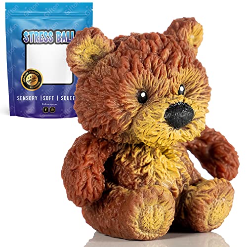 Gifton - Stretchy Teddy Bear Stress Relief Ball - Novelty Toy 2024 Rubber Design - Gift for Boys Girls Men Women Teen - Funny Birthday Present for Kids Christmas Stocking Filler von Gifton