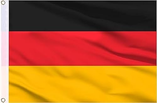 SHATCHI National Flag Football Flagge, Polyester, 152 x 91 cm, für drinnen und draußen, Deutschland-Wappen von SHATCHI