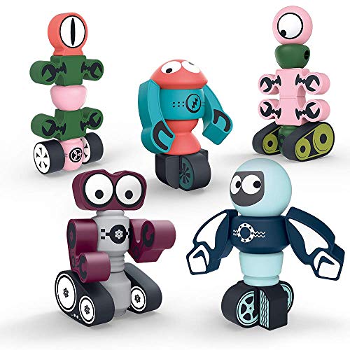 Gifts2U Magnetischer Roboter Magnetische Bausteine 35PCS Magnet Blöcke Set mit Aufbewahrungsbox Stapeln Spielzeug Pädagogische Playset Magnetspiel Magnetbausteine Magnete Bauklötze Baukasten Kinder von Gifts2U