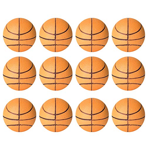 Gigicial 12er-Pack 2,5-Zoll-Mini-Fußbälle für Kinder und Kleinkinder, weicher, elastischer Eva-Ball, reduziert Druck, Stress, Kinderspielzeug, Fußball (Basketball) von Gigicial