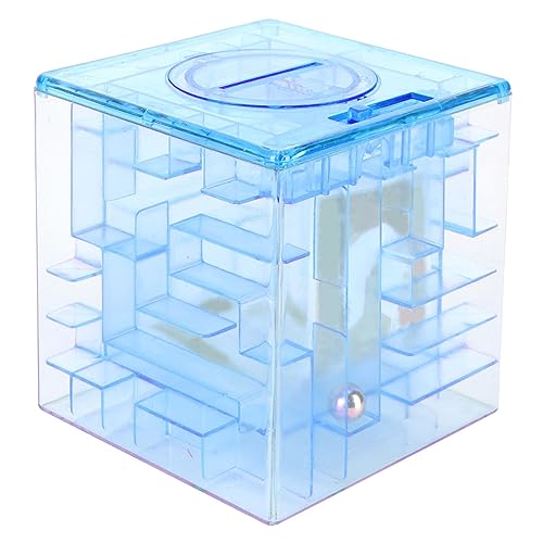 Gigicial Geld-Labyrinth-Puzzle-Box, Box-Labyrinth-Bank, Lernspielzeug, lustiger Geldhalter, Labyrinth-Puzzle-Geschenkboxen, Geld-Geschenkbox, für Kinder und Jugendliche (Blue) von Gigicial