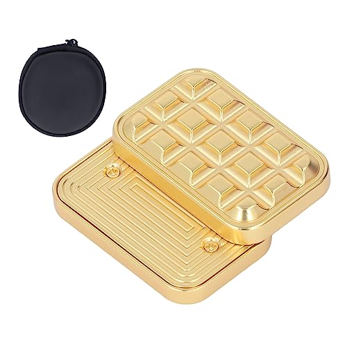 Gigicial Slider Fidget Toys, Erwachsene tragbare ergonomische Metall-Stressabbau-Bausteine ​​Brick Push Slider Spielzeug (Gold) von Gigicial