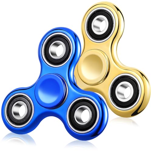 Fidget Spinner 2 Pack, Stress Angst Relief Sensory Fidget Spielzeug für Kinder Erwachsene, Coole galvanische Fidget Spinner für ADHD Autismus Geburtstag Gifts Klassenzimmer Preise für Jungen Mädchen von Gigilli