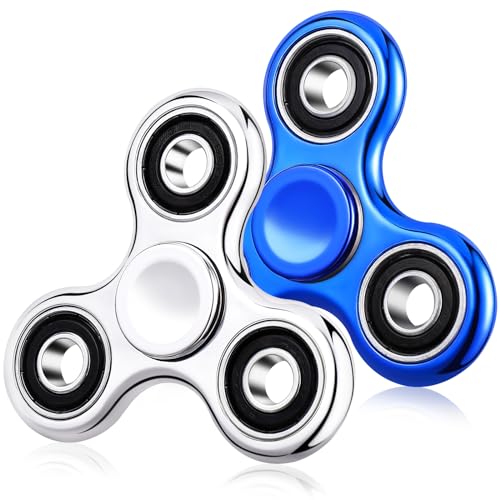 Fidget Spinner 2 Pack, Stress Angst Relief Sensory Fidget Spielzeug für Kinder Erwachsene, Coole galvanische Fidget Spinner für ADHD Autismus Geburtstag Gifts Klassenzimmer Preise für Jungen Mädchen von Gigilli