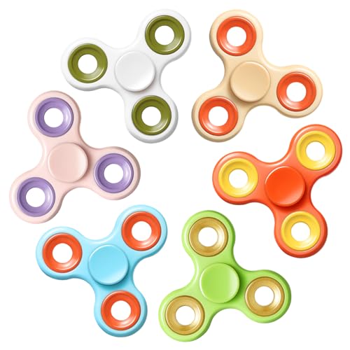 Fidget Spinner 6-Pack, Geburtstagsparty Geschenke für Erwachsene und Kinder Preis für Klassenzimmer, Halloween Party Gunsten für Kinder Stress Angst ADHD Relief Fidgets Spielzeug Finger Hand Spinner von Gigilli