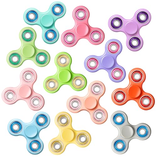 Fidget Spinners 12 Pack, Sensory Fidget Spielzeug ADHD Angst Spielzeug Stress Relief Reducer Hand Spinner Graduation Geschenk Klassenzimmer Preise Party Favors für Kinder Erwachsene von Gigilli