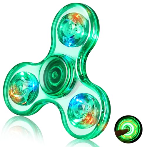 Gigilli Finger Spielzeug,LED Kristall Fidget Spielzeug für Kinder Erwachsene, LED Kristall Fidget Set Finger Toy Stressabbau Anti Angst sensorisches Spielzeug,Party Taschenfüller von Gigilli