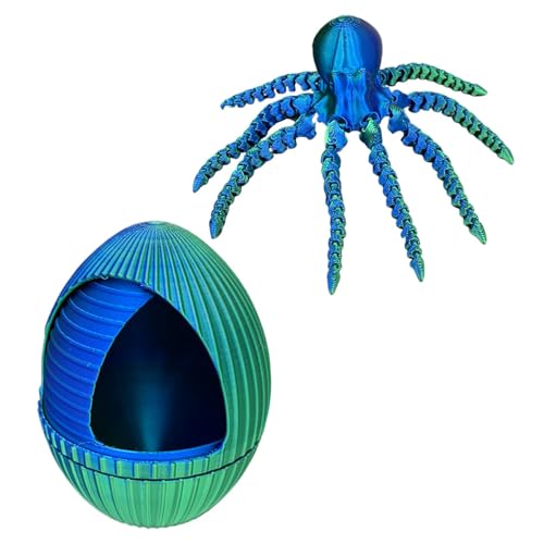 Gihioue 3D Gedrucktes Spielzeug, Bewegliche Oktopus Dekompressionsspielzeug Ornamente, Planet Octopus Stressabbau-Spielzeug, Dekoratives Schreibtischspielzeug Für Kinder Und Erwachsene von Gihioue