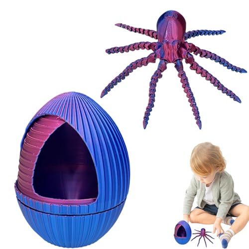 Gihioue 3D Gedrucktes Spielzeug, Bewegliche Oktopus Dekompressionsspielzeug Ornamente, Planet Octopus Stressabbau-Spielzeug, Dekoratives Schreibtischspielzeug Für Kinder Und Erwachsene von Gihioue