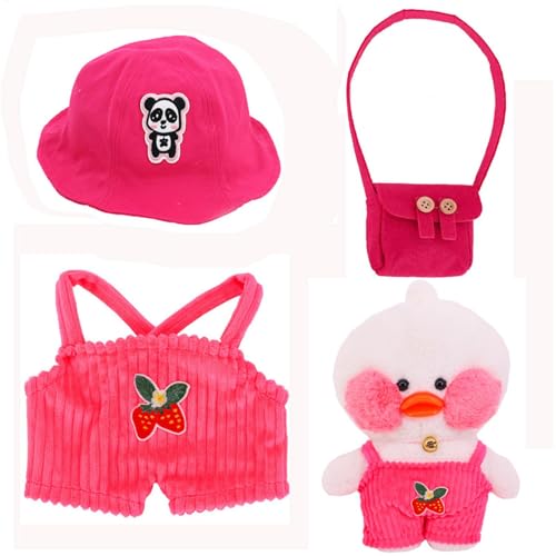 Gihioue Enten-Plüschtiere Mit Kleidung, Gefülltes Puppenspielzeug Mit 3 Outfits Und Accessoires, Süßes Tier-Plüschtier Für Jun-gen Und Mädchen von Gihioue