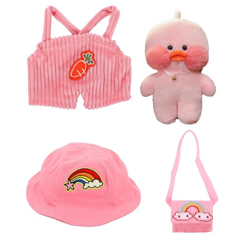 Gihioue Enten-Plüschtiere Mit Kleidung, Gefülltes Puppenspielzeug Mit 3 Outfits Und Accessoires, Süßes Tier-Plüschtier Für Jun-gen Und Mädchen von Gihioue