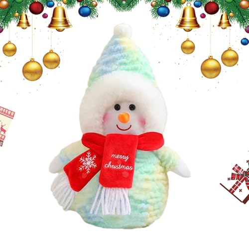 Gihioue Gefüllter Schneemann, Schneemann-Plüschtier - Weihnachts-Schneemann-Plüsch,13,8-Zoll-Weihnachtsschneemann-Plüsch-Schneemann-Puppe mit Schal für Freundin, Valentinstag, Kindergeburtstag von Gihioue