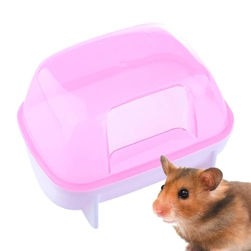 Gihioue Hamster-Badezimmer | Hamster Badesand Badebox | Abnehmbare Hamster-Badewanne, Hamster-Katzentoilette, stabile Hamster-Badewannen-Toilette für Zwerghamster/Maus/Chinchilla von Gihioue