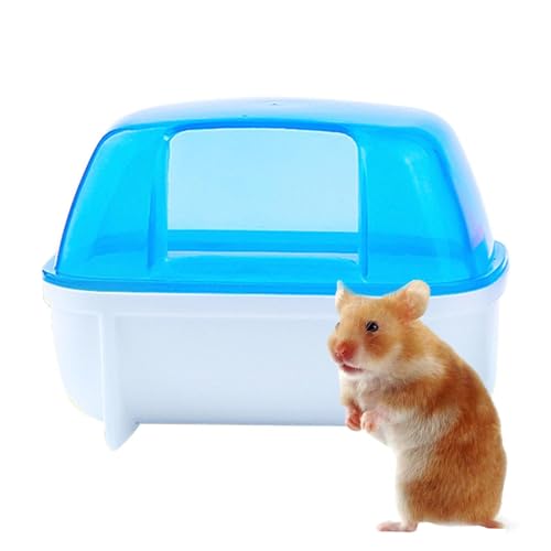 Gihioue Hamster-Sandbad,Hamster Badesand Badebox | Abnehmbare Hamster-Badewanne, Hamster-Katzentoilette, stabile Hamster-Badewannen-Toilette für Zwerghamster/Maus/Chinchilla von Gihioue