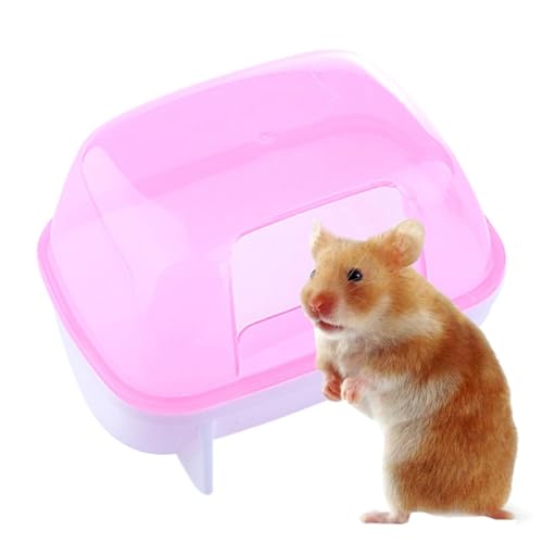 Gihioue Hamster-Sandkasten,Hamster Badesand Badebox - Abnehmbare Hamster-Badewanne, Hamster-Katzentoilette, stabile Hamster-Badewannen-Toilette für Zwerghamster/Maus/Chinchilla von Gihioue