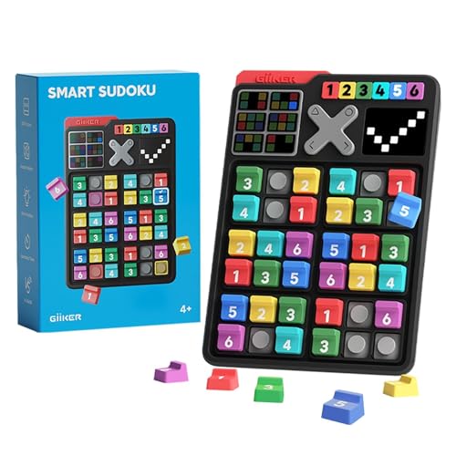 GiiKER Smart Sudoku-Puzzlespiele, Original-Sudoku mit 2500 Herausforderungen für Kinder, Denksport-Puzzle für Kinder, Reisespiele, Geburtstagsgeschenke für Jungen und Mädchen von GiiKER