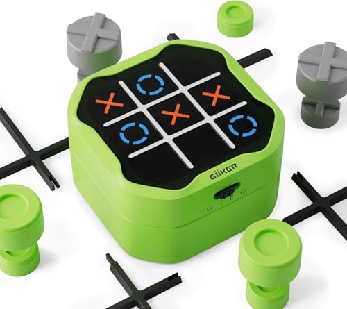 GiiKER Tic Tac Toe Bolt-Spiel, 3-in-1-Hand-Puzzlespielkonsole, tragbare Reisespiele von GiiKER