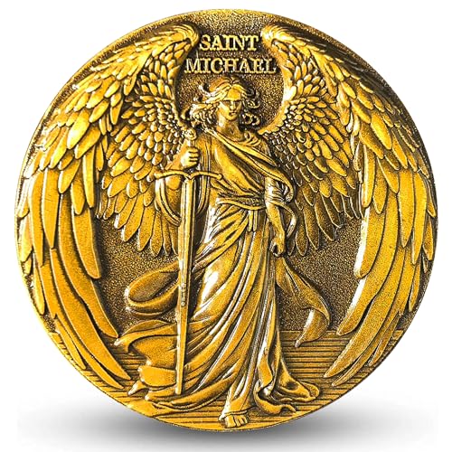 The Archangel Saint Michael Challenge Coin for Christian Protection and Strength (Single Coin) von Gimilang