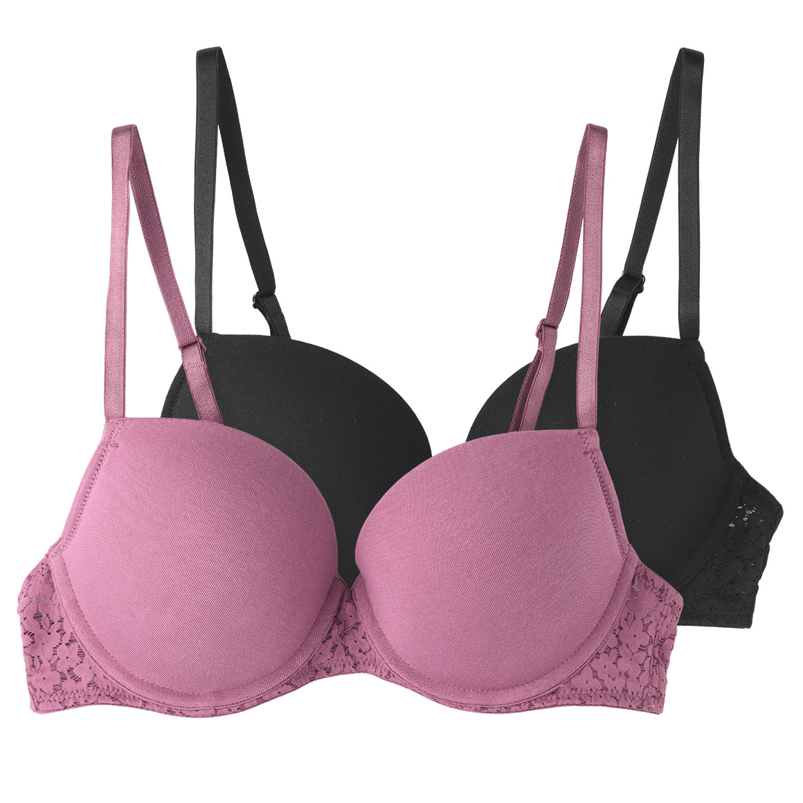 2 Damen Bügel-BHs mit floraler Spitze 2 Damen Bügel-BHs mit floraler Spitze von Gina Benotti