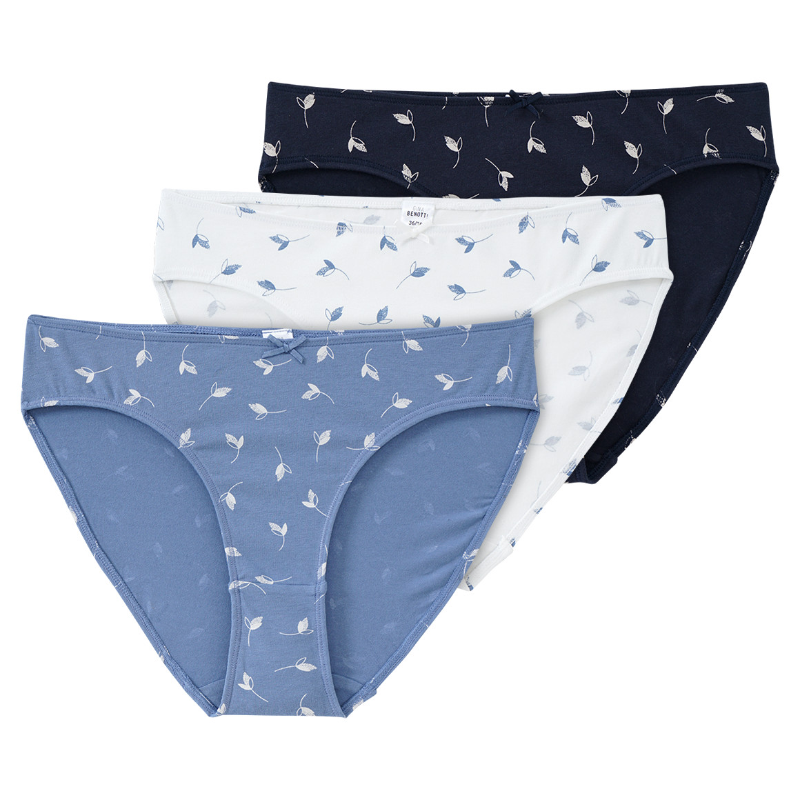 3 Damen Slips mit Allover-Print von Gina Benotti