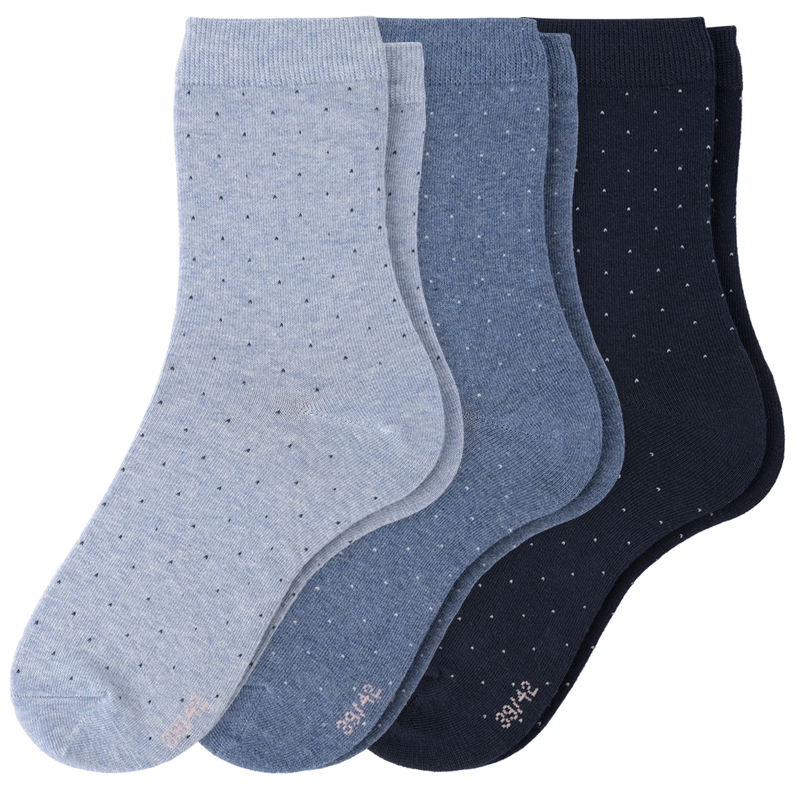 3 Paar Damen Socken mit kleinen Punkten von Gina Benotti