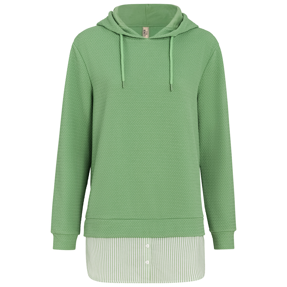 Damen Hoodie mit Bluseneinsatz von Gina Benotti