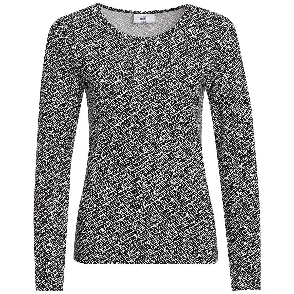 Damen Langarmshirt mit Allover-Print von Gina Benotti