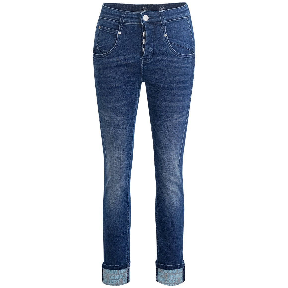 Damen Slim-Jeans mit Used-Waschung von Gina Benotti