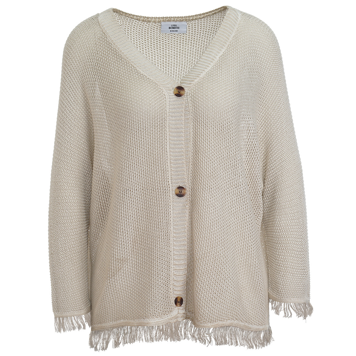 Damen Strickjacke mit Fransen Damen Strickjacke mit Fransen von Gina Benotti