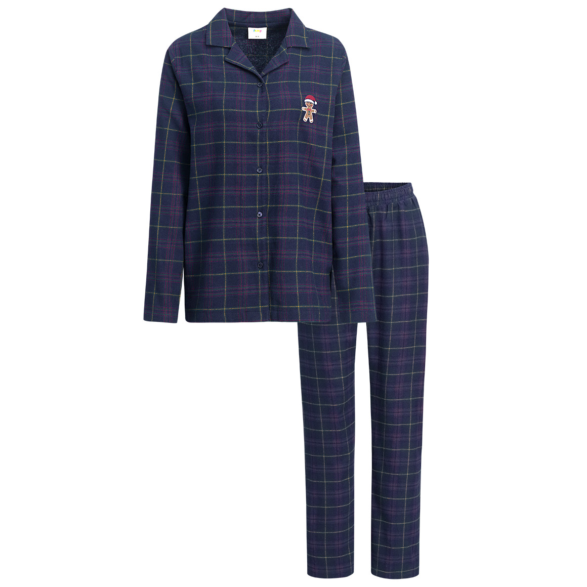 Damen Weihnachtsschlafanzug mit Stickerei Damen Weihnachtsschlafanzug mit Stickerei von Gina Benotti