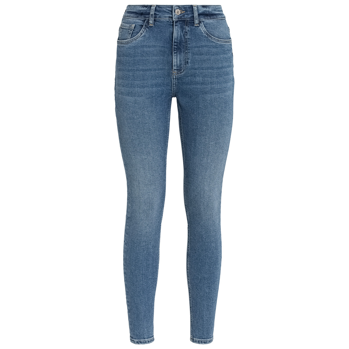 Damen Skinny Jeans mit Used-Waschung von Gina