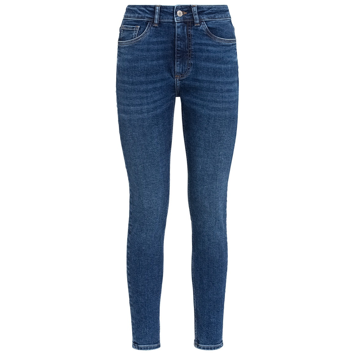 Damen Skinny Jeans mit Used-Waschung von Gina