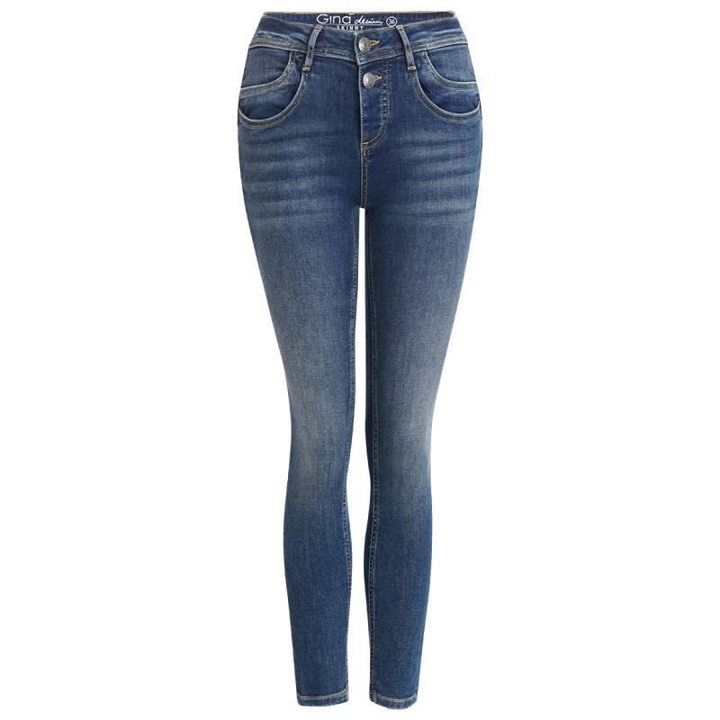 Damen Skinny-Jeans mit Used-Waschung von Gina