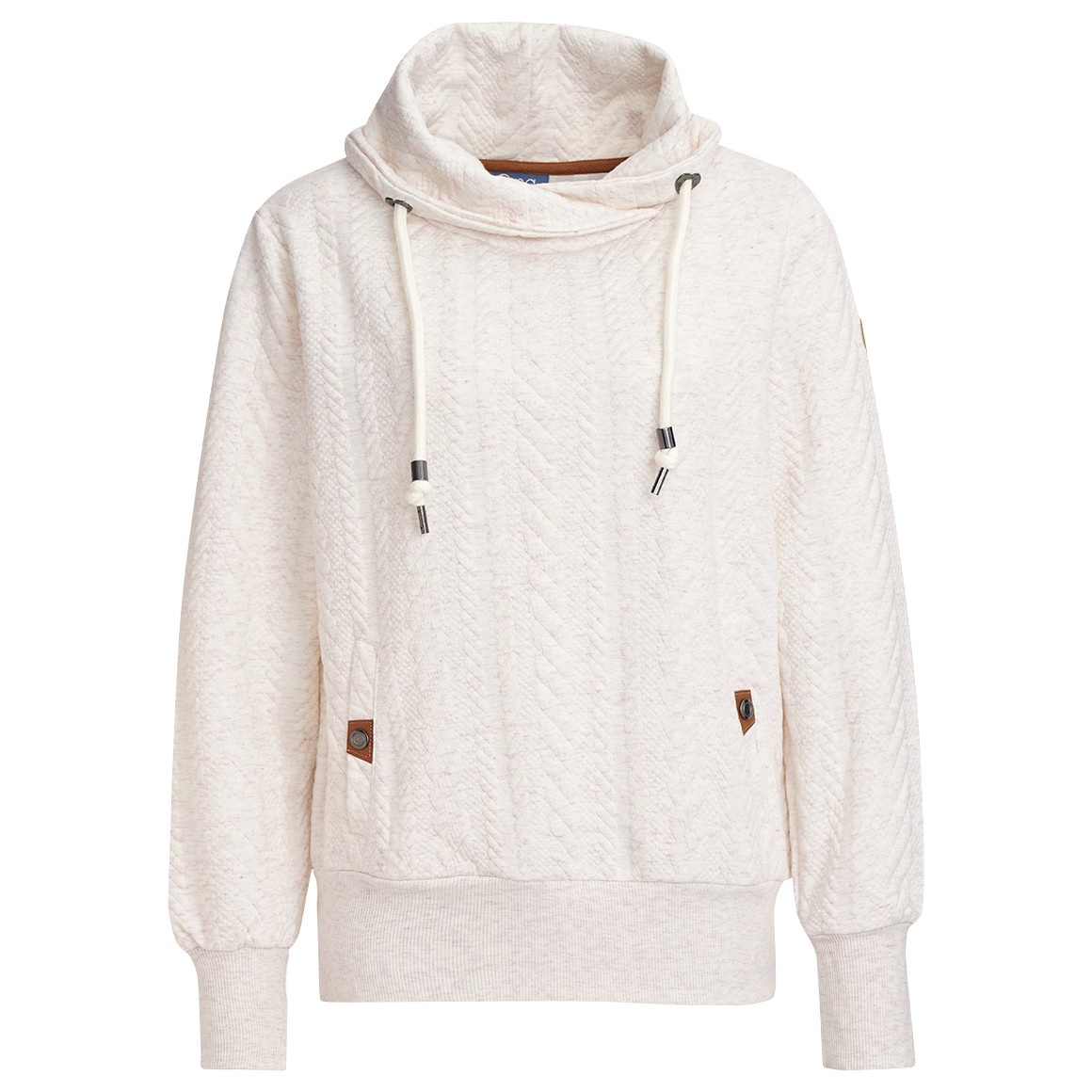 Damen Sweatshirt mit Zopfmuster von Gina