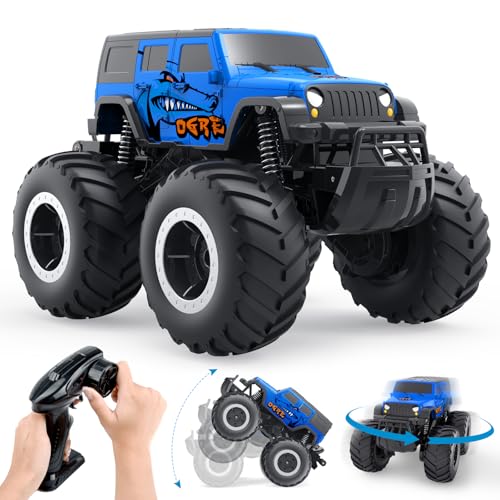 Gindoly 2,4 GHz Ferngesteuertes Spielzeugauto Monstertruck, 4WD 15+ km/h Hobby Offroad RC Auto, Wasserdicht Geländewagen Auto mit 2 Batterien, Spielzeug für Kinder ab 6 7 8 9 10 11 12 Jahre-Haie Gindoly 2,4 GHz Ferngesteuertes Spielzeugauto Monstertruck, 4WD 15+ km/h Hobby Offroad RC Auto, Wasserdicht Geländewagen Auto mit 2 Batterien, Spielzeug für Kinder ab 6 7 8 9 10 11 12 Jahre-Haie von Gindoly